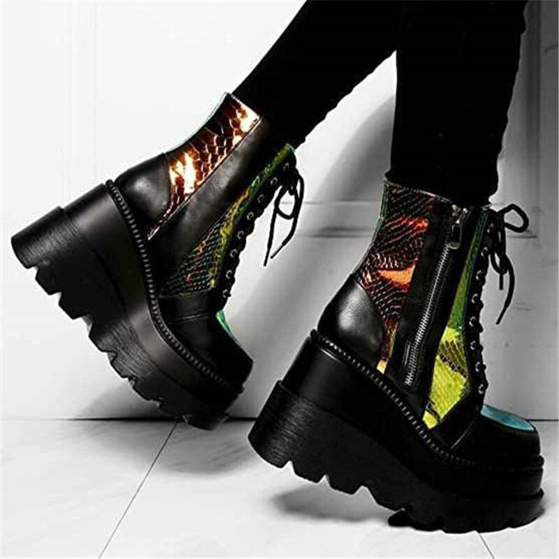 Plus Size Female Punk Style Platform