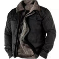 Heavy Side Seam Side Casual Zipper Loose Grey Brown Youth Cotton Jacket