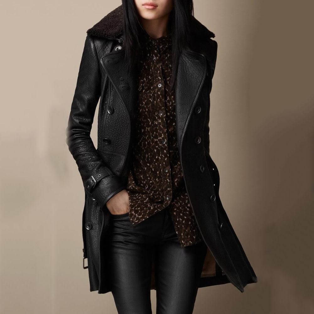 Isabelle™ | Elegant Leather Coat