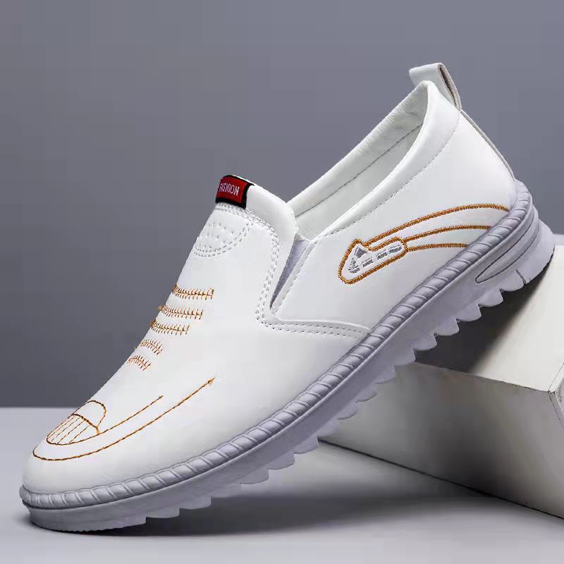 Men's Leather Shoes Spring Leisure Slip-on